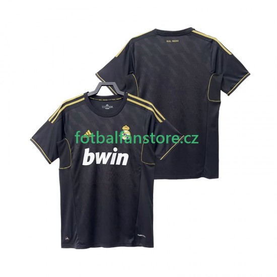 Muži Retro Venkovní Dres Real Madrid 2011 2012 Krátký rukáv Muži Retro Venkovní Dres Real Madrid 2011 2012 Krátký rukáv