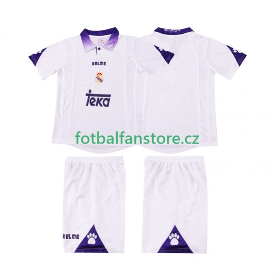 Dětský Retro Domácí Dres Real Madrid 1997 1998 Krátký rukáv
