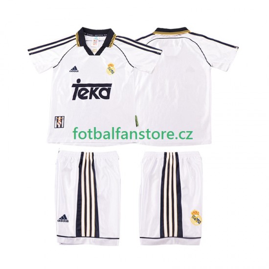Dětský Retro Domácí Dres Real Madrid 1998 2000 Krátký rukáv