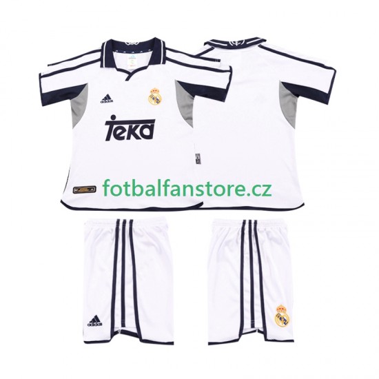 Dětský Retro Domácí Dres Real Madrid 2001 2002 Krátký rukáv