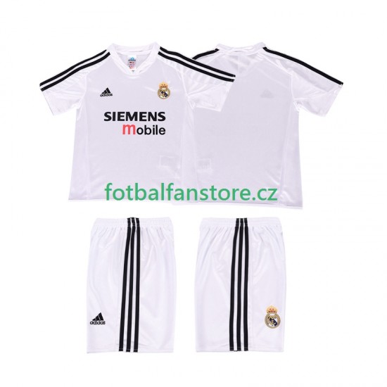 Dětský Retro Domácí Dres Real Madrid 2004 20025 Krátký rukáv Dětský Retro Domácí Dres Real Madrid 2004 20025 Krátký rukáv