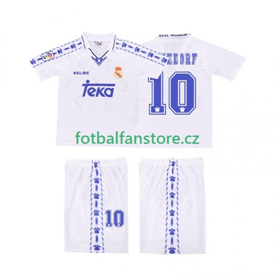 Dětský Retro Domácí Dres Real Madrid SEEDORF 10 1996 1997 Krátký rukáv Dětský Retro Domácí Dres Real Madrid SEEDORF 10 1996 1997 Krátký rukáv
