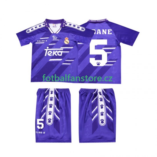 Dětský Retro Venkovní Dres Real Madrid ZIDANE 5 1994 1996 Krátký rukáv