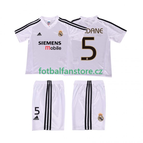 Dětský Retro Domácí Dres Real Madrid ZIDANE 5 2004 20025 Krátký rukáv