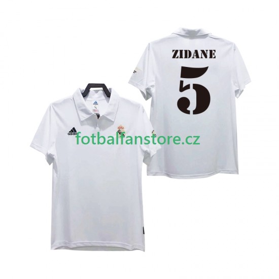 Muži Retro Domácí Dres Real Madrid ZIDANE 5 2002 2003 Krátký rukáv Muži Retro Domácí Dres Real Madrid ZIDANE 5 2002 2003 Krátký rukáv