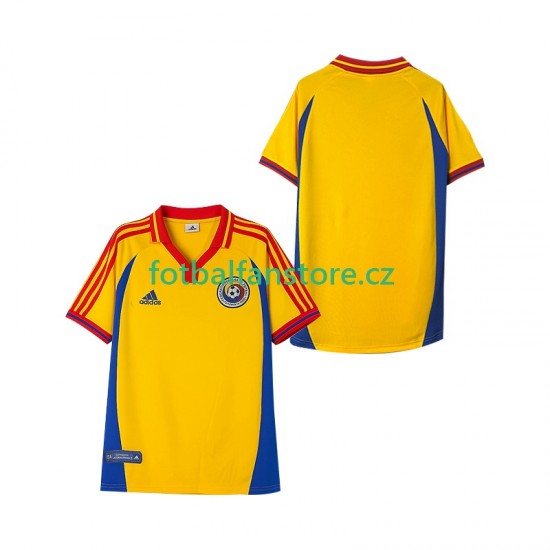 Muži Retro Domácí Dres Rumunsko 2000 Krátký rukáv