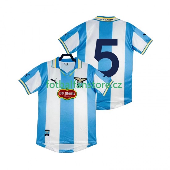 Muži Retro Domácí Dres Lazio Řím 5 1999 2000 Krátký rukáv
