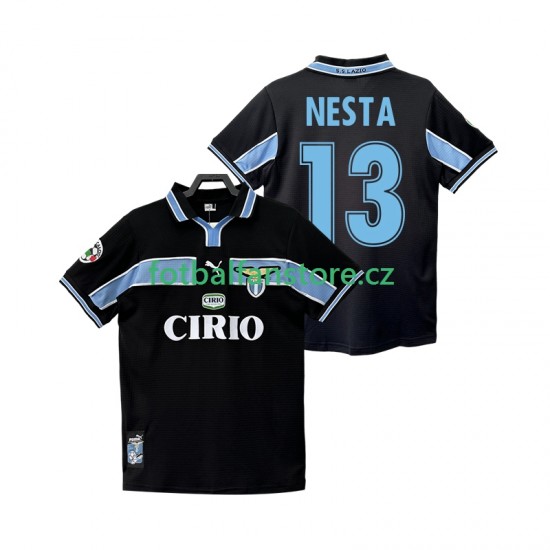 Muži Retro Venkovní Dres Lazio Řím NESTA 13 1998 1999 Krátký rukáv