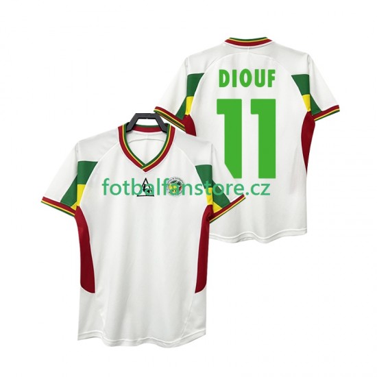 Muži Retro Domácí Dres Senegal DIOUF 11 2002 Krátký rukáv