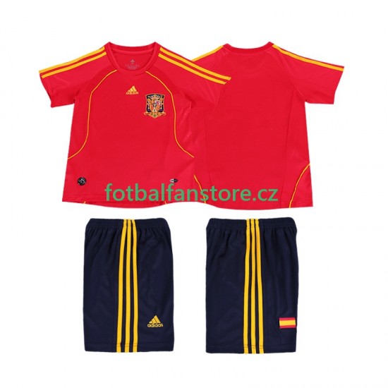 Dětský Retro Domácí Dres Španělsko 2008 Krátký rukáv