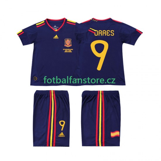 Dětský Retro Venkovní Dres Španělsko TORRES 9 2010 Krátký rukáv Dětský Retro Venkovní Dres Španělsko TORRES 9 2010 Krátký rukáv
