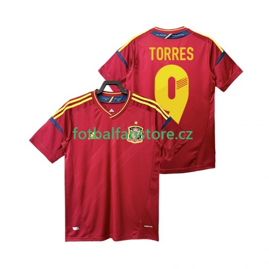 Muži Retro Domácí Dres Španělsko TORRES 9 2012 Krátký rukáv Muži Retro Domácí Dres Španělsko TORRES 9 2012 Krátký rukáv