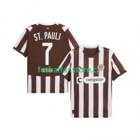 Muži Domácí Dres St. Pauli Jackson Irvine 7 2025-2026 Krátký rukáv