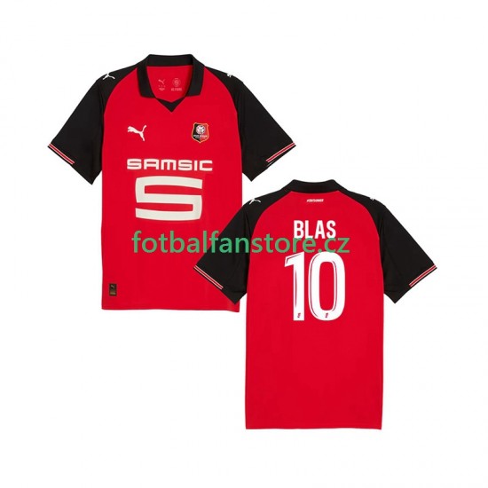 Muži Domácí Dres Stade Rennais Ludovic Blas 10 2025-2026 Krátký rukáv