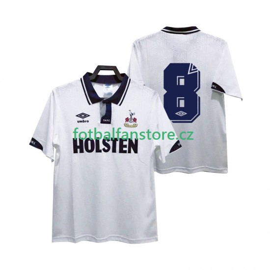 Muži Retro Domácí Dres Tottenham Hotspur 8 1991 1993 Krátký rukáv Muži Retro Domácí Dres Tottenham Hotspur 8 1991 1993 Krátký rukáv