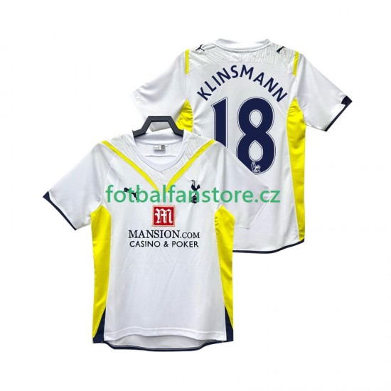 Muži Retro Domácí Dres Tottenham Hotspur KLINSMANN 18 2009 2010 Krátký rukáv