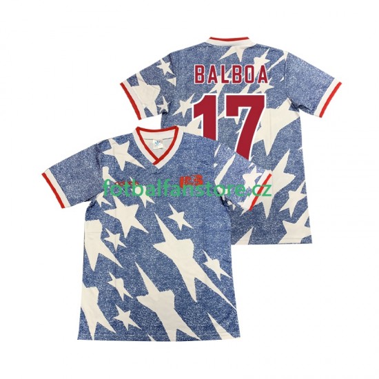 Muži Retro Venkovní Dres Spojené Státy Americké BALBOA 17 1994 Krátký rukáv Muži Retro Venkovní Dres Spojené Státy Americké BALBOA 17 1994 Krátký rukáv