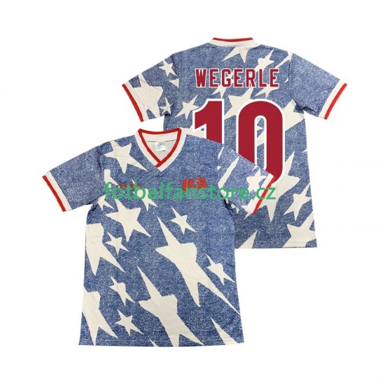 Muži Retro Venkovní Dres Spojené Státy Americké WEGERLE 10 1994 Krátký rukáv Muži Retro Venkovní Dres Spojené Státy Americké WEGERLE 10 1994 Krátký rukáv