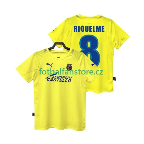 Muži Retro Domácí Dres Villarreal CF RIQUELME 8 2005 2006 Krátký rukáv
