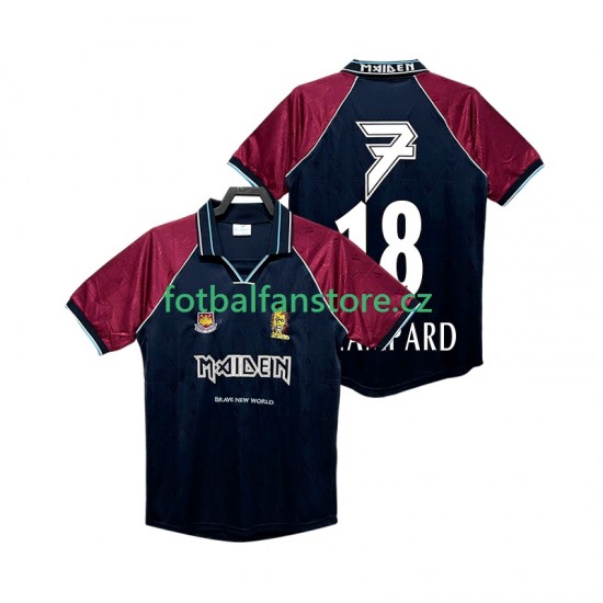 Muži Retro Domácí Dres West Ham United LAMPARD 18 Iron Maiden 1999 Krátký rukáv