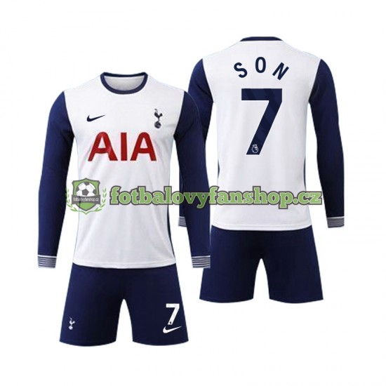 Dětský Domácí Dres Tottenham Spurs Son 7 2024-2025 Dlouhými Rukávy