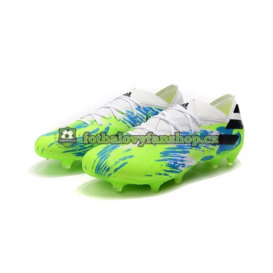 Kopačky Adidas Nemeziz9.1 FG Modrý Zelená Černá