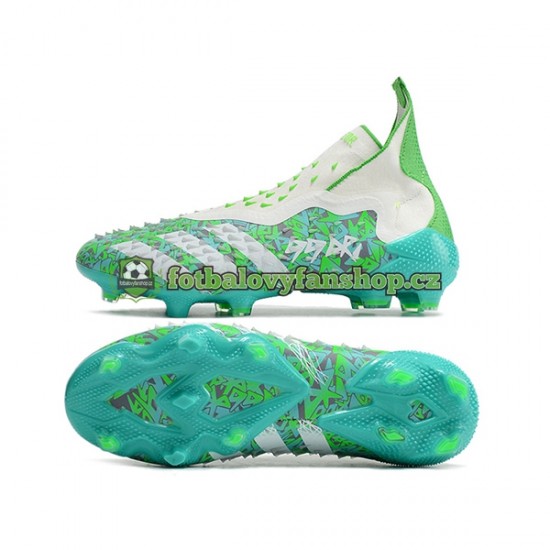 Kopačky Adidas Predator FREAK FG Bílý Zelená