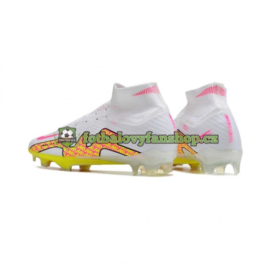 Kopačky Nike Air Zoom Mercurial Superfly IX Elite FG Růžový Žlutá Bílý