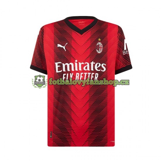 Dětský Domácí Dres AC Milán Ibrahimovic 11 2023-2024 Krátký rukáv