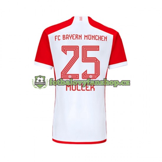 Muži Domácí Dres FC Bayern Mnichov Thomas Muller 25 2023-2024 Krátký rukáv Muži Domácí Dres FC Bayern Mnichov Thomas Muller 25 2023-2024 Krátký rukáv