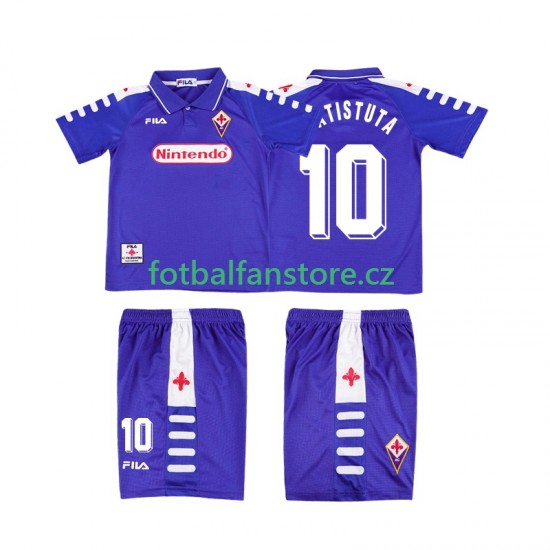 Dětský Retro Domácí Dres ACF Fiorentina RUICOSTA 10 1998 1999 Krátký rukáv Dětský Retro Domácí Dres ACF Fiorentina RUICOSTA 10 1998 1999 Krátký rukáv