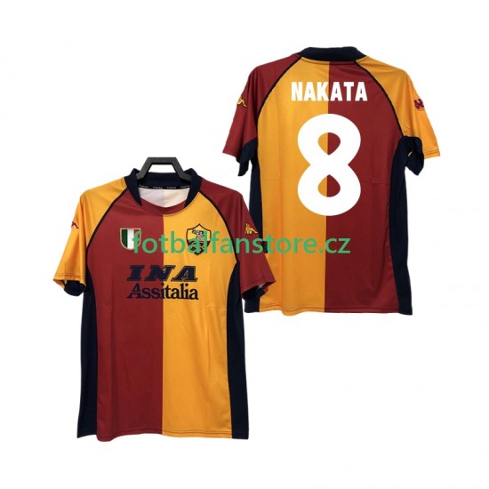 Muži Retro Domácí Dres AS Řím AKATA 8 2000-2001 Krátký rukáv