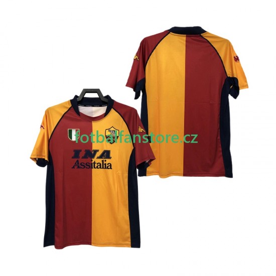 Muži Retro Domácí Dres AS Řím 2000-2001 Krátký rukáv