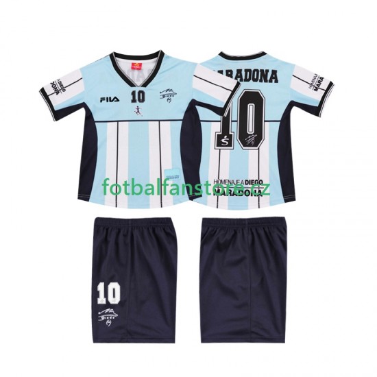 Dětský Retro Domácí Dres Argentina MARADONA 10 2000 Krátký rukáv Dětský Retro Domácí Dres Argentina MARADONA 10 2000 Krátký rukáv