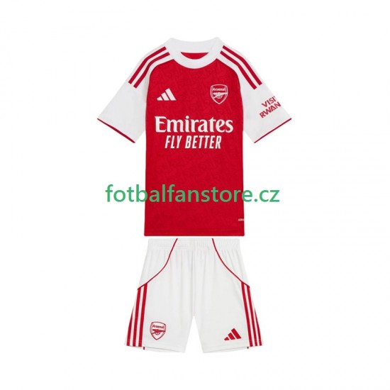 Dětský Domácí Dres Arsenal 2025-2026 Krátký rukáv Dětský Domácí Dres Arsenal 2025-2026 Krátký rukáv