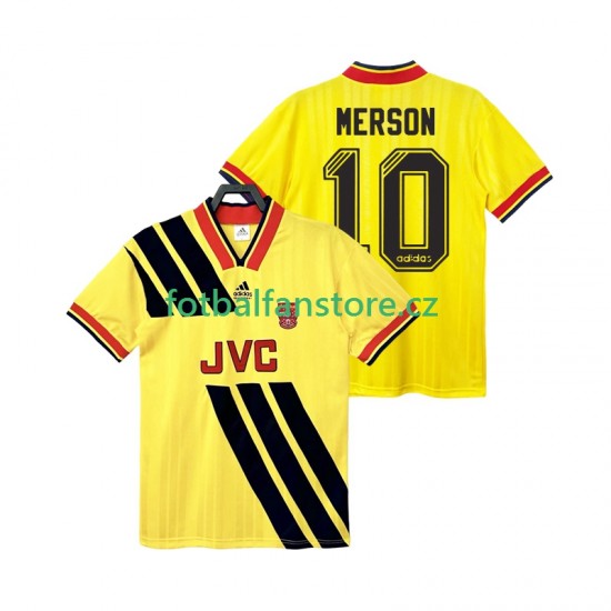 Muži Retro Venkovní Dres Arsenal MERSON 10 1993 1994 Krátký rukáv Muži Retro Venkovní Dres Arsenal MERSON 10 1993 1994 Krátký rukáv