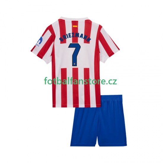 Dětský Domácí Dres Atlético Madrid Antoine Griezmann 7 2025-2026 Krátký rukáv Dětský Domácí Dres Atlético Madrid Antoine Griezmann 7 2025-2026 Krátký rukáv