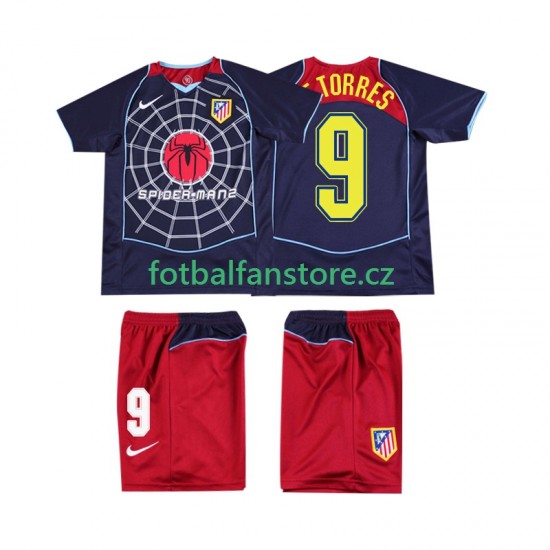 Dětský Retro Venkovní Dres Atlético Madrid F TORRES 9 2004 2005 Krátký rukáv