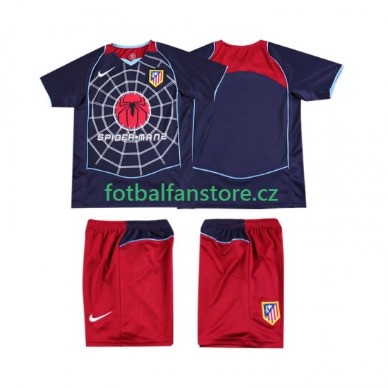 Dětský Retro Venkovní Dres Atlético Madrid 2004 2005 Krátký rukáv