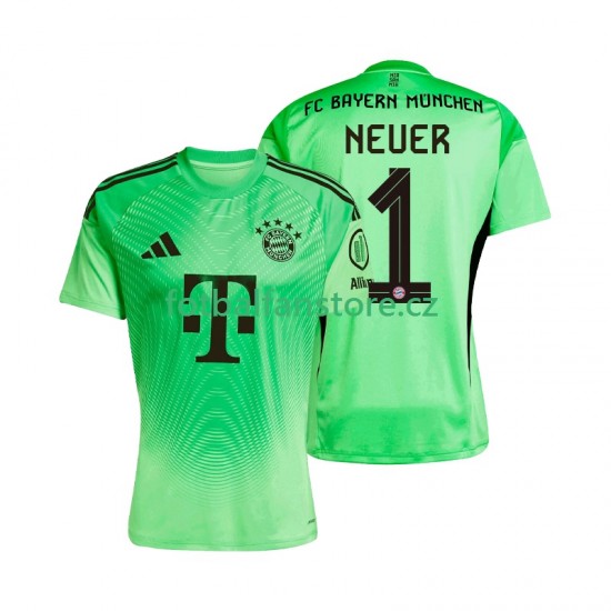 Muži Brankářský Domácí Dres FC Bayern Mnichov Manuel Neuer 1 2025-2026 Krátký rukáv