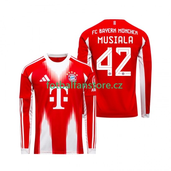Muži Domácí Dres FC Bayern Mnichov Jamal Musiala 42 2025-2026 Dlouhými Rukávy Muži Domácí Dres FC Bayern Mnichov Jamal Musiala 42 2025-2026 Dlouhými Rukávy