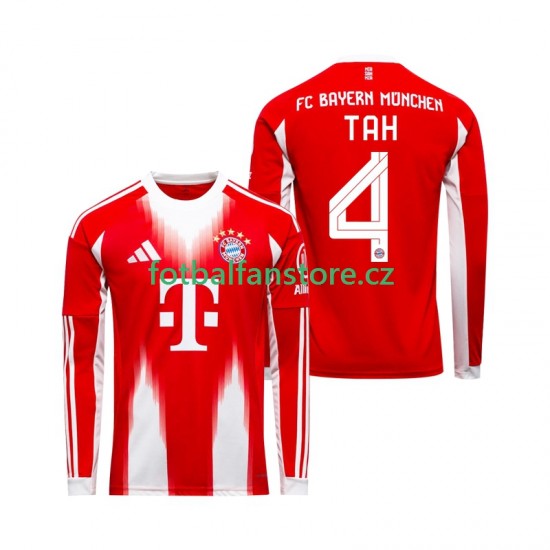 Muži Domácí Dres FC Bayern Mnichov Jonathan Tah 4 2025-2026 Dlouhými Rukávy Muži Domácí Dres FC Bayern Mnichov Jonathan Tah 4 2025-2026 Dlouhými Rukávy
