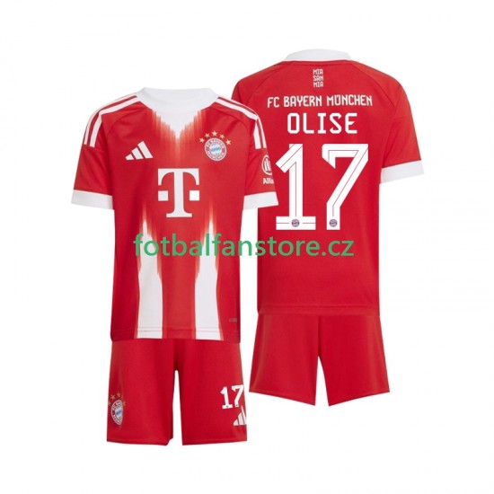 Dětský Domácí Dres FC Bayern Mnichov Michael Olise 17 2025-2026 Krátký rukáv Dětský Domácí Dres FC Bayern Mnichov Michael Olise 17 2025-2026 Krátký rukáv