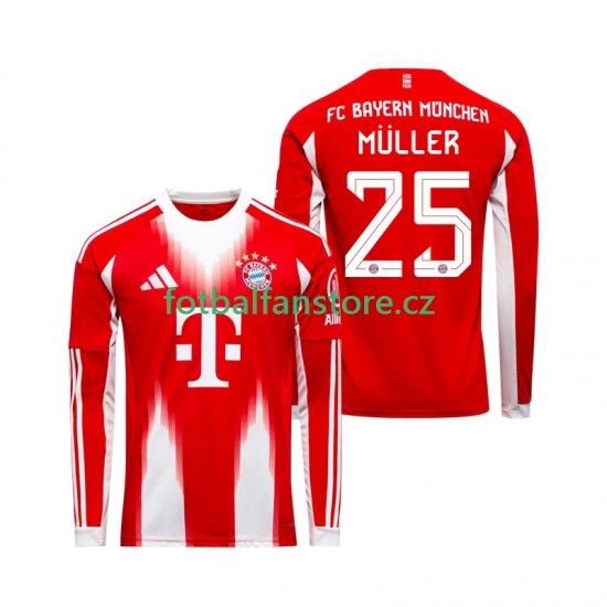 Muži Domácí Dres FC Bayern Mnichov Thomas Muller 25 2025-2026 Dlouhými Rukávy