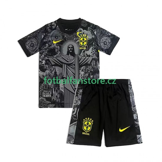 Dětský Domácí Brazílie Cheist the Redeemer Football Shirts 2024 Krátký rukáv Dětský Domácí Brazílie Cheist the Redeemer Football Shirts 2024 Krátký rukáv
