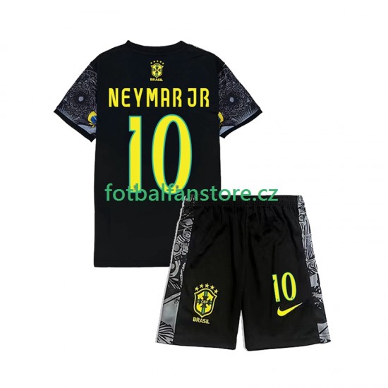 Dětský Domácí Brazílie Neymar JR 10 Cheist the Redeemer Football Shirts 2024 Krátký rukáv Dětský Domácí Brazílie Neymar JR 10 Cheist the Redeemer Football Shirts 2024 Krátký rukáv