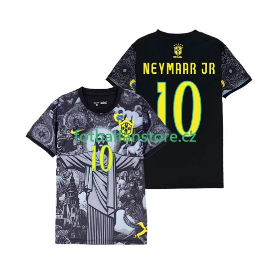 Muži Domácí Dres Brazílie Neymar JR 10 Cheist the Redeemer 2024 Krátký rukáv