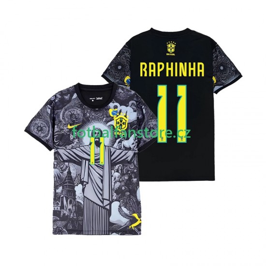 Muži Domácí Dres Brazílie RAPHINHA 11 Cheist the Redeemer 2024 Krátký rukáv Muži Domácí Dres Brazílie RAPHINHA 11 Cheist the Redeemer 2024 Krátký rukáv