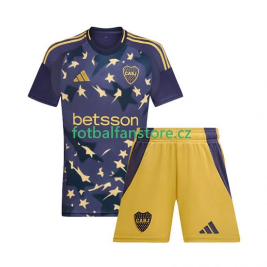 Dětský Alternativní Dres CA Boca Juniors 2025 Krátký rukáv Dětský Alternativní Dres CA Boca Juniors 2025 Krátký rukáv