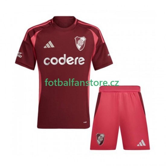 Dětský Venkovní Dres CA River Plate 2024-2025 Krátký rukáv Dětský Venkovní Dres CA River Plate 2024-2025 Krátký rukáv